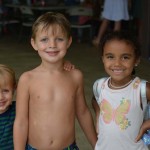 Yes, that is Kendra being shown a duck the boys caught